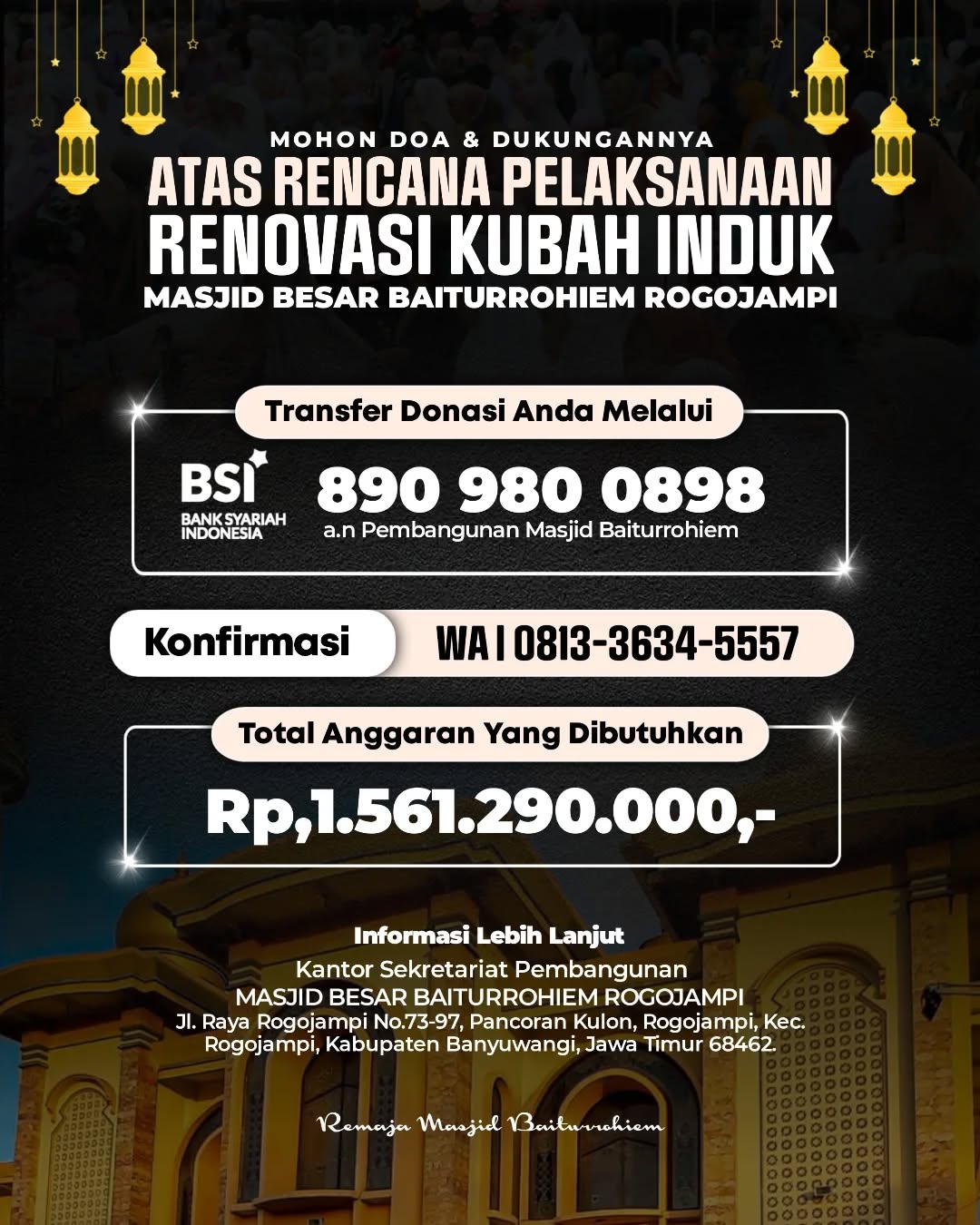 Renovasi Kubah Induk