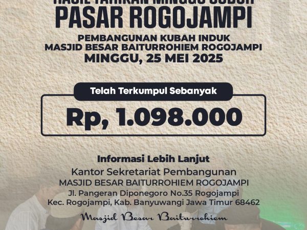 infaq keliling pasar rogojampi ahad pagi