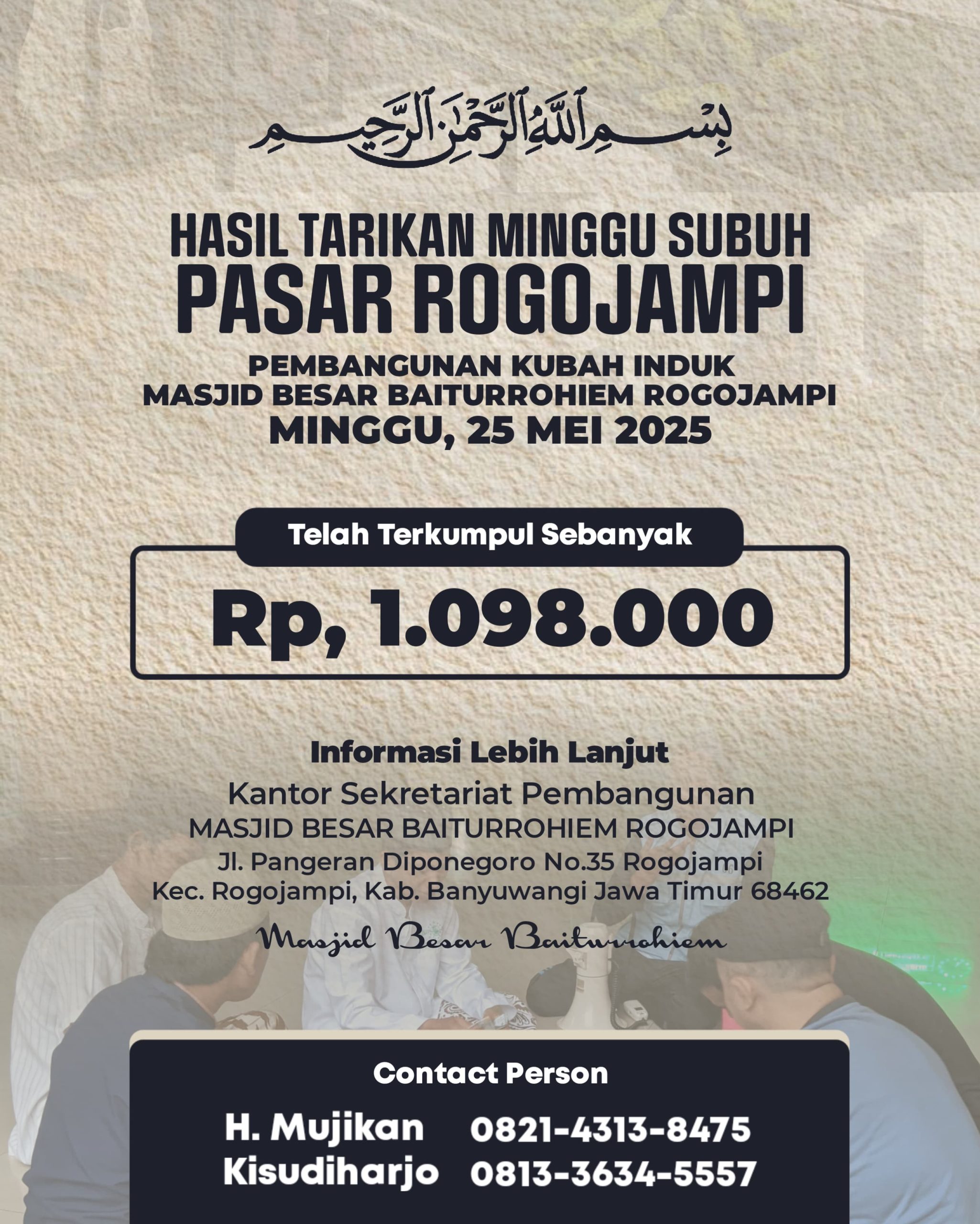 infaq keliling pasar rogojampi ahad pagi